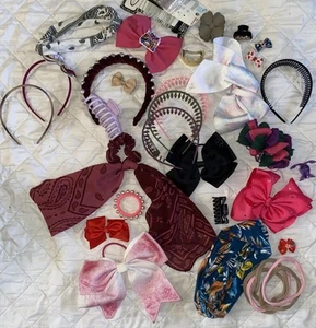 Huge Lot  young girls Hair bows, Clips, Clips Headbands - Picture 1 of 10
