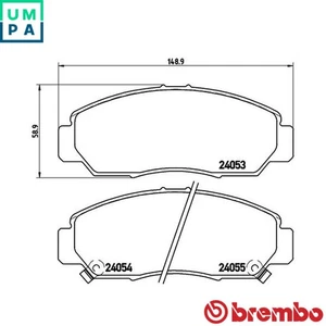 BRAKE PAD SET DISC BRAKE P 28 047 FOR HONDA FR-VSTREAM R18A1 1.8L D17A2 1.7L - Picture 1 of 9