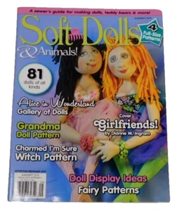 Soft Dolls & Animals August September 2015 Grandma & Witch Patterns Magazine - Picture 1 of 5