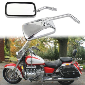 For Honda Valkyrie 1500 Interstate 1800 Motorcycle Rear View Mirrors 10MM Chrome - Picture 1 of 14