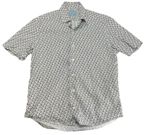 Culturata Button Up Mens SS Shirt Size Small S Contemporary Fit Penguin Print - Picture 1 of 5
