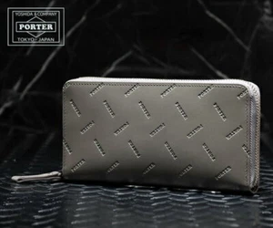 New Yoshida Bag Porter Enchase Long Wallet Gray PORTER 180g Brand Made in Japan - Picture 1 of 10