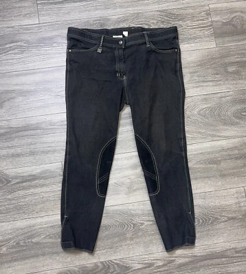 Pantalones Romfh Breeches Mujer 34 Gris Carbón Negro Ecuestre Montar a Caballo Rodilla Pantalones Foto 1 de 4