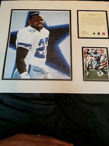 Stampa artistica vintage 1994 Emmit Smith Dallas Cowboys 11,5x14,5” ONU incorniciata NFL anni 90 - Foto 1 di 4