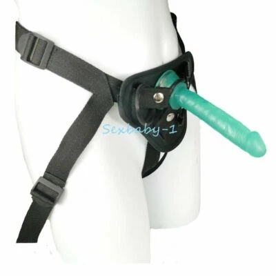 Consolador delgado pequeño con correas consolador realista Dong panty arnés juguete sexual para mujeres Foto 1 de 4