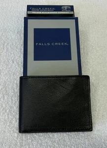 Herren Falls Creek dreifach gefaltete Geldbörse aus Leder in schwarz NEU Futter - 100 % Polyester. - Bild 1 von 6