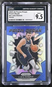 2023-24 Panini Prizm Luka Doncic Prizm Break Silver #4 CGC 9.5 MINT+ Mavericks - Picture 1 of 2