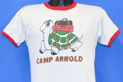 Camiseta de colección años 70 CAMPEÓN AZUL BAR CAMPAMENTO TORTUGA ARNOLD ANGUSTIADO TIMBRE MEDIANA M Foto 1 de 4