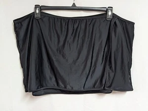 Time & Tru Plus Size Black Swim Skirt 3X (24W-26W) Side Slit Built In Brief NWT - Picture 1 of 7