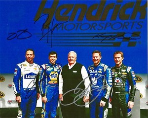 2016 Dale Earnhardt Jr & Jimmie Johnson Hendrick Elliott Kahne 5x Signed 8x10