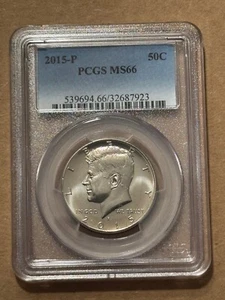 2015-P Kennedy half dollar - PCGS MS66 - Nice golden toning - Picture 1 of 2