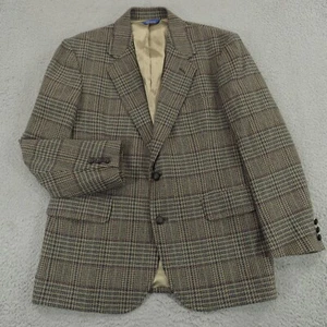 Pendleton Blazer Mens 42 Wool Glen Check Plaid Houndstooth Sport Coat Jacket - Picture 1 of 16