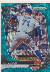 2020 Panini Prizm Teal Wave RC T.J. Zeuch Blue Jays #3