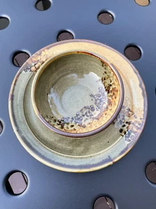 Sunset Canyon Pottery Stoneware Cereal Bowl and Dinner Plate - Safari - Picture 1 of 5