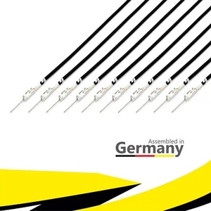 10er Set - MQS Quadlok Fakra Stift Kontakt FLRY Kabel Leitung 0,50mm² SCHWARZ - Picture 1 of 2