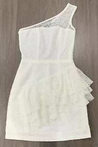 Ladies size 6 White BARIANO BLACK Formal Lacey Cocktail DRESS - *Excellent Con* - Picture 1 of 6