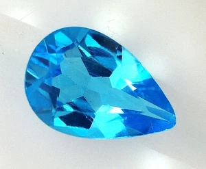 EGL USA CERTIFIED BLUE COLOR NATURAL TOPAZ 1.30 CT PEAR BRILLIANT CUT GEMSTONE  - Picture 1 of 4