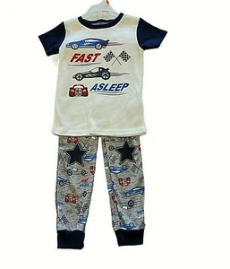 OT Revolution Sleepwear Set Boys Size 7 Short Sleeve Racing Style D49258DG - Picture 1 of 11