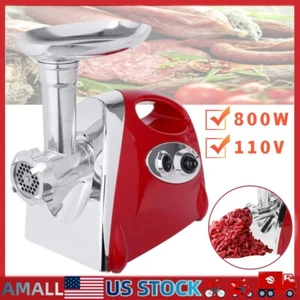 800W Electric Meat Grinder Heavy Duty Commercial Sausage Maker Mincer Stuffer US - Picture 1 of 21
