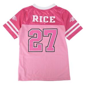Ray Rice NFL Baltimore Ravens Mid Tier Fashion Pink Jersey Girls Youth (7-16)