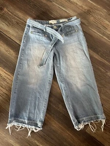 Jessica Simpson Girls 16 Wide Leg Frayed Hem Jean Culotte GUC - Picture 1 of 5