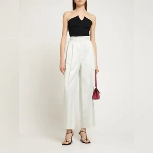 Auténticos Pantalones de Vestir Salvatore Ferragamo Talla UE 50 Viscosa - Imagen 1 de 8