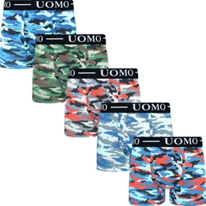 Men's 5 Boxer Shorts Camo Cotton Underpants 7505C - Picture 1 of 5