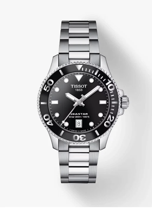 NUEVO TISSOT T1202101105100 SEASTAR 1000 36MM CUARZO ESFERA NEGRA T120.210.11.051.00 Foto 1 de 1