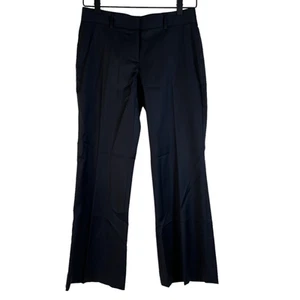 Pantalones de vestir para mujer Theory negros tiro medio bolsillos elásticos mezcla de lana EE. UU. 0 - Imagen 1 de 9