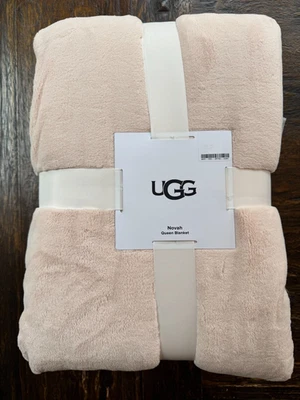 UGG Novah 喜马拉雅盐(粉色)大号毯子舒适舒适柔软触感 92 英寸 x 96 英寸全新 — 第 1/3 张图片