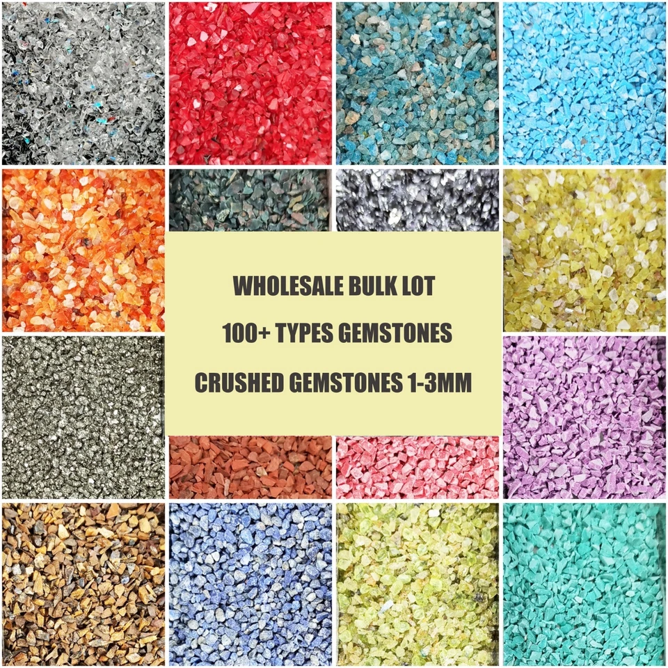 Natural Coarse Crushed Gemstone 1-3mm For Jewelry Making Wood work Wood Inlay - Image 1 of 4