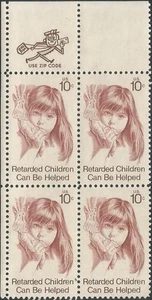 Zip Block of 4 stamps - Scott 1549 - 10 cent - Helping Children - 1974 - MNH - Bild 1 von 1