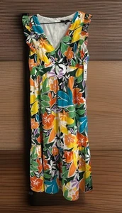 Maggy London Women Midi Dress SZ 16 Floral Ruffle Tiered Spring Wedding PartyNWT - Picture 1 of 6