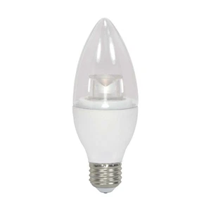 Satco 3.5w 120v B11 LED Clear 300Lm 3000k Warm White E26 Base Dimmable Bulb - Picture 1 of 2