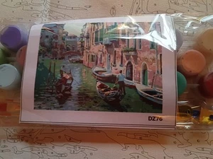 Malen nach Zahlen Set für Erwachsene - Kanäle von Venedig - Schwierigkeit mittel bis hoch - Bild 1 von 8