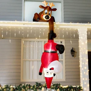 Joiedomi 8 FT Decorazione Gonfiabile Natalizia da Appendere, Natale Gonfiabile - Foto 1 di 8