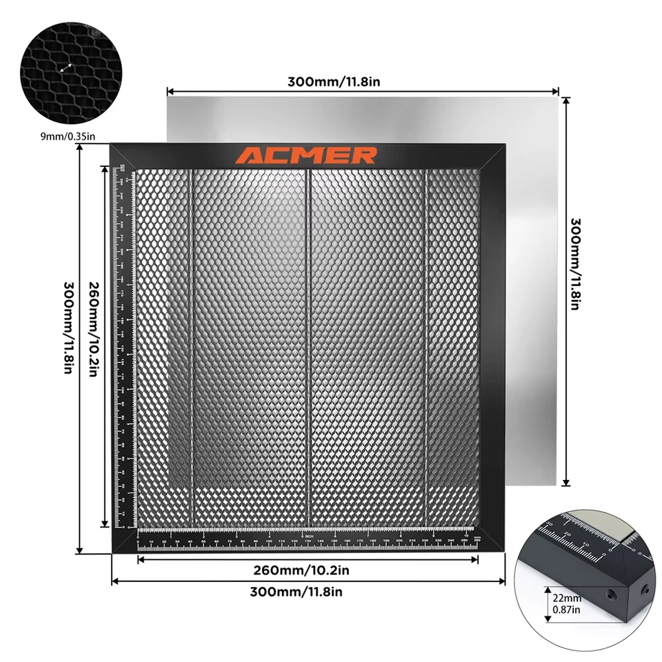 Mesa de trabajo de nido de abeja de corte por láser para corte de grabador láser de CO2 o diodo Foto 1 de 4