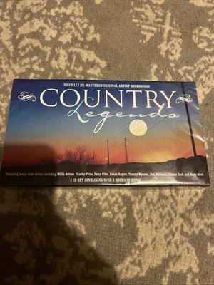Country Legends [4 CD BOX SET]  Remastered New Sealed Johnny Cash Hank Williams - Image 1 of 2