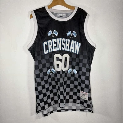 Jersey Nipsey Hussle #60 Crenshaw Headgear Classics para hombre XXL a cuadros negro Foto 1 de 4