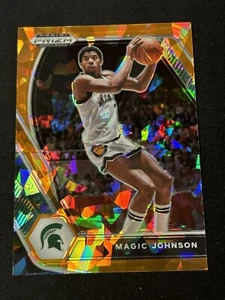 2021-22 Prizm Draft Picks Magic Johnson Orange Cracked Ice Prizm #86 - Picture 1 of 2