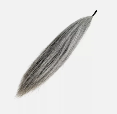DOUBLE MEDIUM GRAY OZ Horse False Tail 80CM 32“ 360g False Horse Tail EXTENDED - Photo 1/2