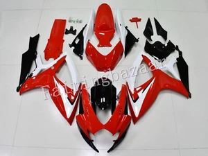 Fit for 2006 2007 GSXR600/750 Red White Black ABS Injection Bodywork Fairing Kit - Picture 1 of 6