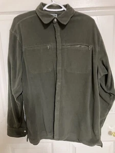 Aigle Fleece Jacket XL Dk Olive Green Snap Up - Picture 1 of 4