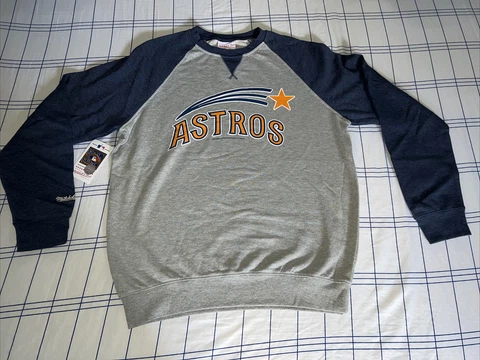 Mitchell & Ness Houston Astros Turf Fleece CrewNeck ⭐️ Cooperstown Sweater  💫 Cover
