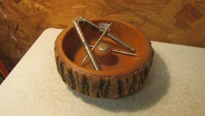 Vintage Wood Nut Bowl and Nutcracker  No. 8 - Picture 1 of 1