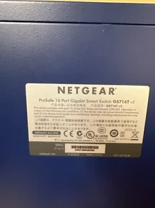 NEW Netgear Prosafe 16 Port Gigabit Smart Switch GS716-T-200NAS v2 - Picture 1 of 3