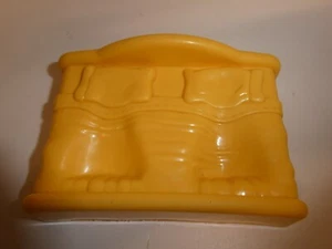 Fisher Price Little People Möbel gelb Doppelbett Happy Sounds Puppenhaus - Bild 1 von 11