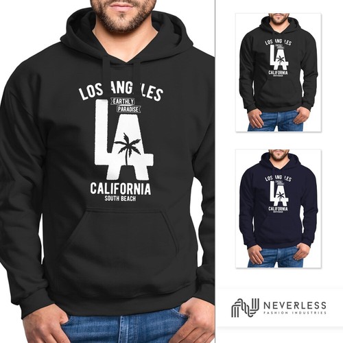 PALM ANGELS Felpa con cappuccio uomo Los Angeles California LA Palme Neverless®