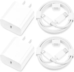 for Iphone Charger Fast Charging,[Mfi Certified] 2Pack 20W Type C Fast Charge... - Picture 1 of 1
