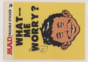 1983 Fleer Mad Stickers Trouble What--Me Worry? (Drawing Back) #WHMW.2 0t5